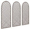 Outsunny Garden Arch, Garden Arbor with 8mm Wicker and Dome Top, Natural Wood Finish