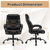 High Back Office Chair with Metal Base and Rocking Backrest