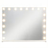 Hollywood Vanity Mirror with 3 Light Colors and Adjustable Brightness-White-L