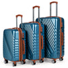 Large/Medium/Small Carry on Suitcase Sets with Premium Wheels and TSA Approved Lock-Blue