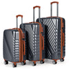 Large/Medium/Small Carry on Suitcase Sets with Premium Wheels and TSA Approved Lock-Grey