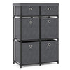 Chest of 6/9 Drawers Home Metal Frame Storage Organizer Unit-Grey-S