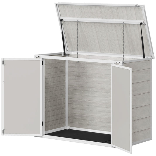 Outsunny Garden Shed in Light Grey