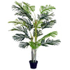 Outsunny 2 Ball Topiary Tree in Pot for Home Decor, Artificial Plant for Home Office, Living Room Decor, Dark Green