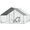 PawHut Walk In Chicken Run with Chicken Activity Shelf and Cover, 3 x 4 x 2m