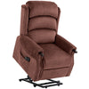 HOMCOM Power Lift Recliner with Vibration Massage and Heat, Lift Chair for Tall with Wood Grip, Pocket Spring, Brown
