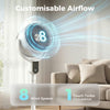 HOMCOM 20 dB Silent Standing Fan for Bedroom, 42