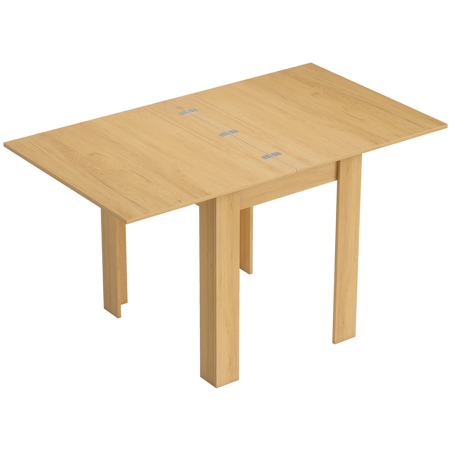 HOMCOM Square Dining Table, Modern Small Dining Table with Wood Effect, Space Saving, Non-slip Foot Pads, White