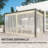Outsunny 3 x 4m Aluminium Frame Pergola, with Retractable Roof - Khaki