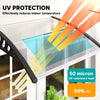 Outsunny Front Door Canopy, Outdoor Awning, 303 x 96cm Rain Shelter for Window, Porch and Front/Back Door, Clear
