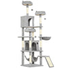 PawHut Cat Tree, 192 cm Large Multi-Level Cat Tower for Indoor Kittens with 8 Scratching Posts, 3 Plush Beds, 2 Hammocks