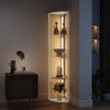 HOMCOM LED Floor Lamp with Shelves, Dimmable Standing Lamp with Foot Switch for Living Room, Bedroom, White