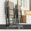 Outsunny Five-Piece Steel Frame Patio Set - Khaki/Black