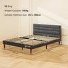 HOMCOM Upholstered King Bed Frame 154W x 206D x 87Hcm with Slats - Grey