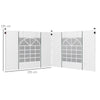 Outsunny Gazebo Side Panels, 2 Pack Sides Replacement, for 3x3(m) or 3x6m Pop Up Gazebo, with Windows and Doors, White