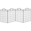 Outsunny Garden Decorative Fence 4 Panels 44in x 12ft Metal Wire Landscape Border Edging