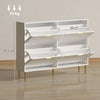 HOMCOM Elegant Four-Drawer Shoe Cabinet - White