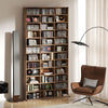 HOMCOM CD Storage Unit with Adjustable Shelves, 102 x 195 cm, Rustic Brown