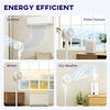 HOMCOM Pedestal Air Circulation Fan with Oscillating, Light Off, White