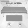 Outsunny Awning Canopy Manual Retractable Porch Sun Shade Shelter 3 x 2m Light Grey