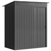 Outsunny 5 x 3.5ft Metal Garden Storage Shed with Effortless Assembly and 2 Pairs of Gloves, Waterproof Outdoor Shed, Dark Grey