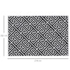 Outsunny 182 x 274 cm(6x9ft) Outdoor Rug Reversible Mat Plastic Straw Rug Portable RV Camping Mat for Garden Deck Picnic Indoor, Black & White