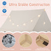 Indoor Kids Play Tent with Star Lights for Children Boys Girls Gift-Beige