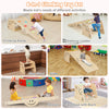 Indoor Climbing Toys for Kids Wooden Climber Set with Step Stool-Colourful