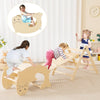 7-in-1 Indoor Wooden Foldable Climbing Toys for Toddlers-Natural