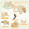 7-in-1 Indoor Wooden Foldable Climbing Toys for Toddlers-Natural