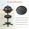 Indoor Outdoor Grill with 2-Zone Non-Stick Grilling Plate-Black