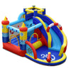Inflatable Bounce Castle 6-in-1 Water Park with Curved Slide