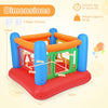 Inflatable Bounce House for Kids with Transparent Side Walls and Square/Triangle Openings-Blue