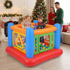 Inflatable Bounce House for Kids with Transparent Side Walls and Square/Triangle Openings-Blue