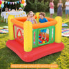 Inflatable Bounce House for Kids with Transparent Side Walls and Square/Triangle Openings-Orange