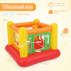 Inflatable Bounce House for Kids with Transparent Side Walls and Square/Triangle Openings-Orange
