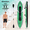 Inflatable Kayak 2 Person with Aluminum Paddles and Hand Pump-Green