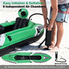 Inflatable Kayak 2 Person with Aluminum Paddles and Hand Pump-Green