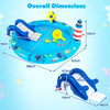 Inflatable Play Center with Shark Slide & Lighthouse Sprinkle for Kids