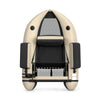 Inflatable Fishing Float Tube with Pump, Paddle, Storage Pockets-Beige