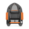 Inflatable Fishing Float Tube with Pump, Paddle, Storage Pockets-Grey
