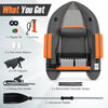 Inflatable Fishing Float Tube with Pump, Paddle, Storage Pockets-Grey