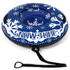 Inflatable Snow Tube Heavy-duty Snow Sledding Tube with Detachable Tow Strap-Blue