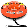 Inflatable Snow Tube Heavy-duty Snow Sledding Tube with Detachable Tow Strap-Orange