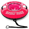 Inflatable Snow Tube Heavy-duty Snow Sledding Tube with Detachable Tow Strap-Pink