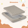 Inflatable Toddler Travel Bed with Electric Pump and Raised Bed Rails-Grey