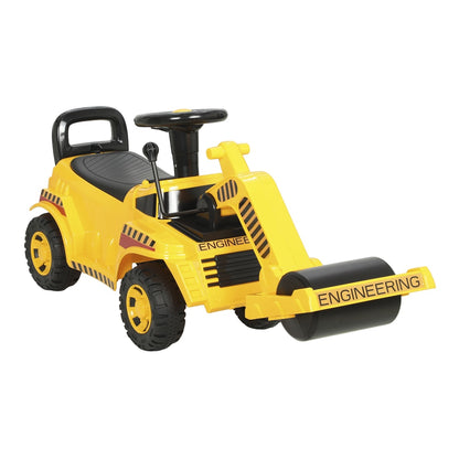AIYAPLAY Ride On Tractor, Kids Bulldozer Pull Cart with Horn, Storage, Front Roller, Ride-On Car for Ages 1-4 Years, Yellow