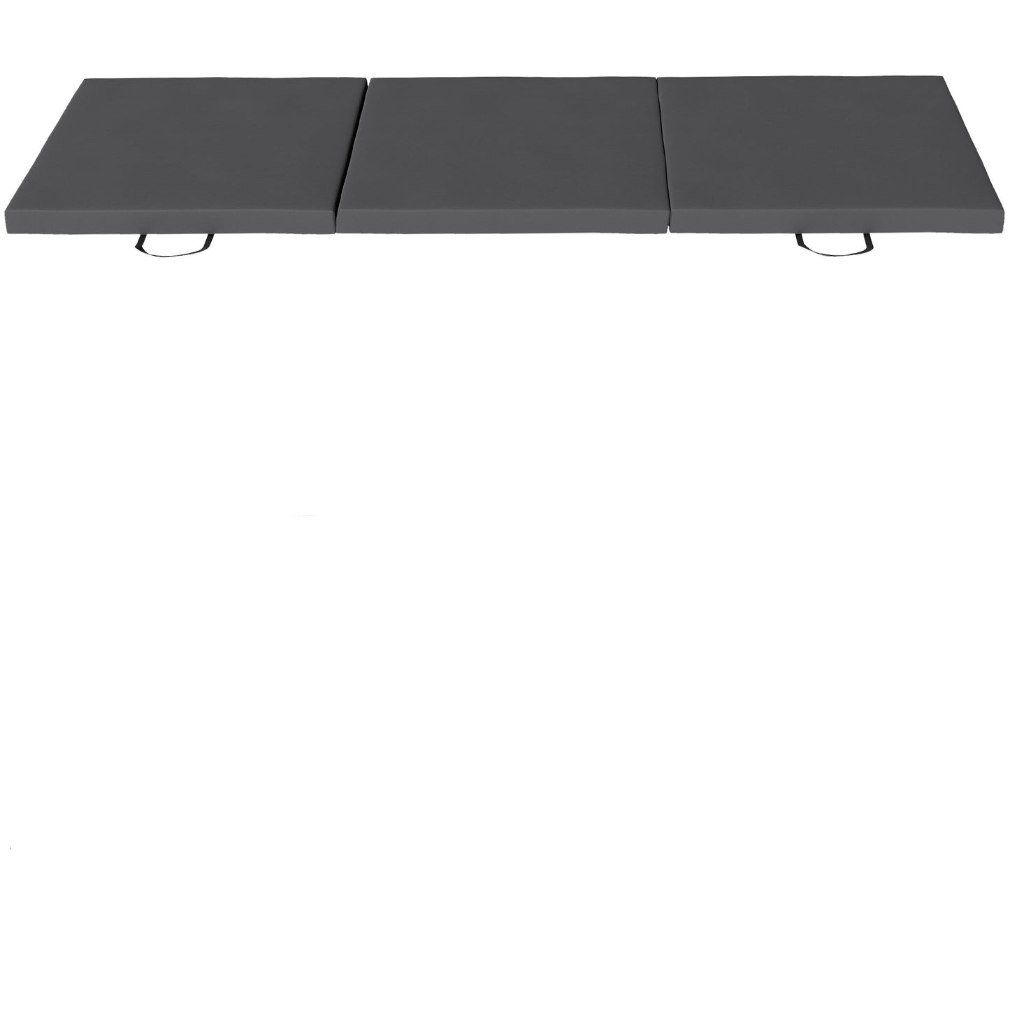HOMCOM Gymnastics Mat, Tri-Fold Crash Exercise Pad, 6FT 2" Thick Foldable Workout Mat with Handles for Home Training, Grey