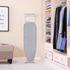 Ironing Board with Iron Rest and Removable Silver-coated Cover-Grey