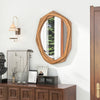 Irregular Framed Decoration Mirror with Expansion Screws-Natural